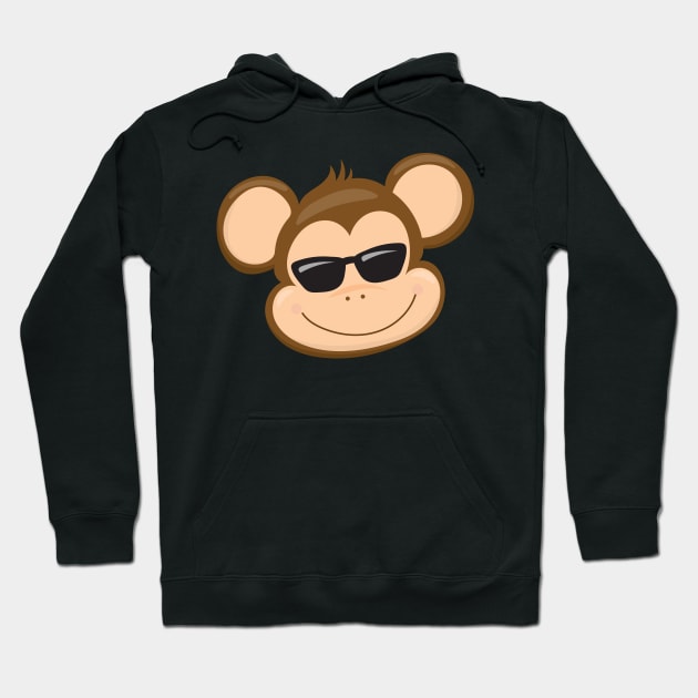 Cool Monkey Face Hoodie by CraftyCatz